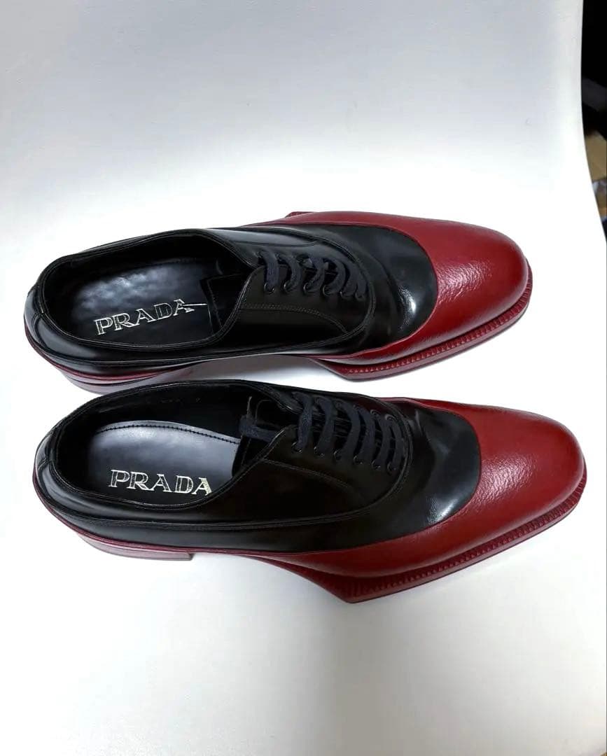 最終価格 名作 プラダ12AW ラバーソールドレスシューズ9美品