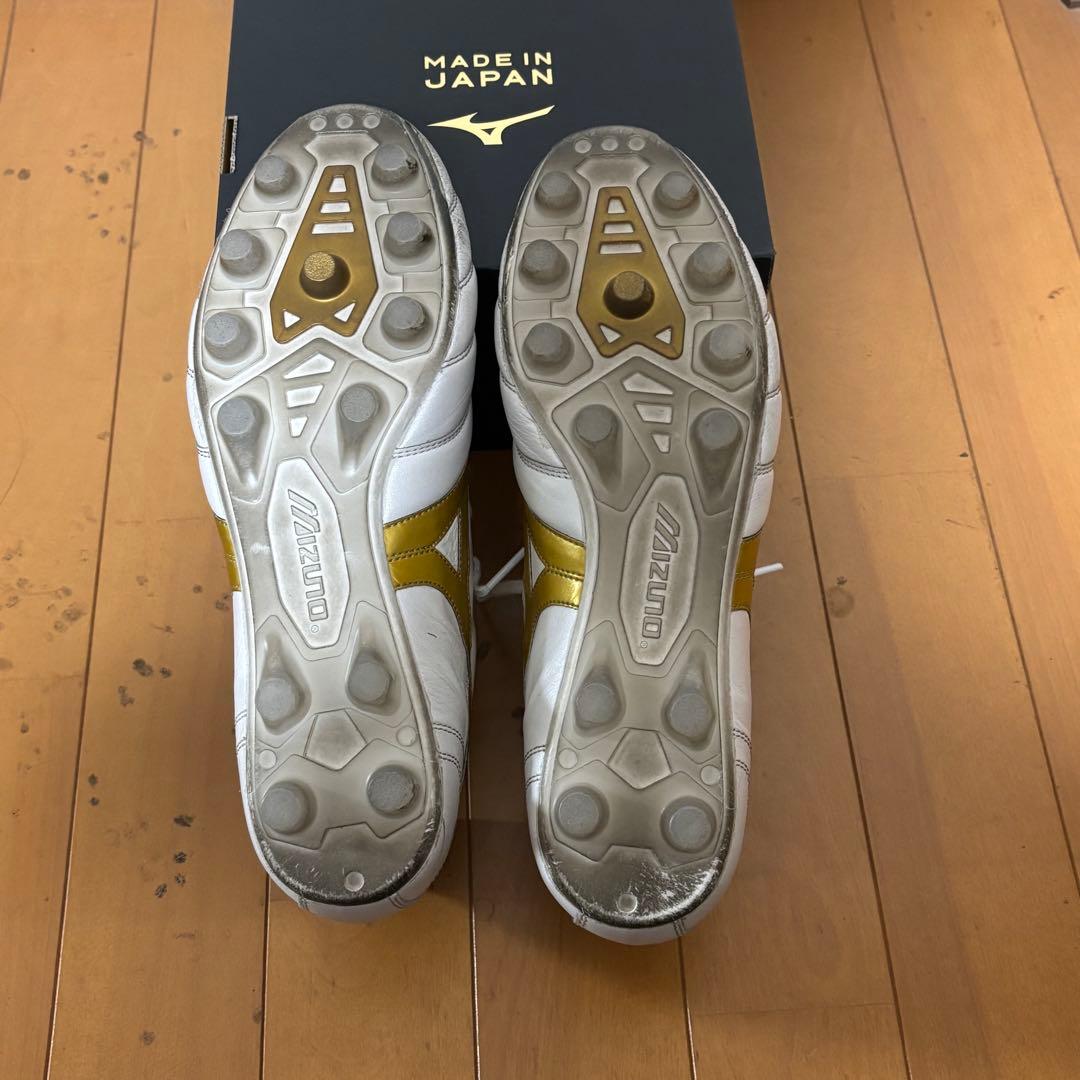 【最終値下げ】ミズノ　モレリア2JAPAN 27.5 金　白　ゴールド