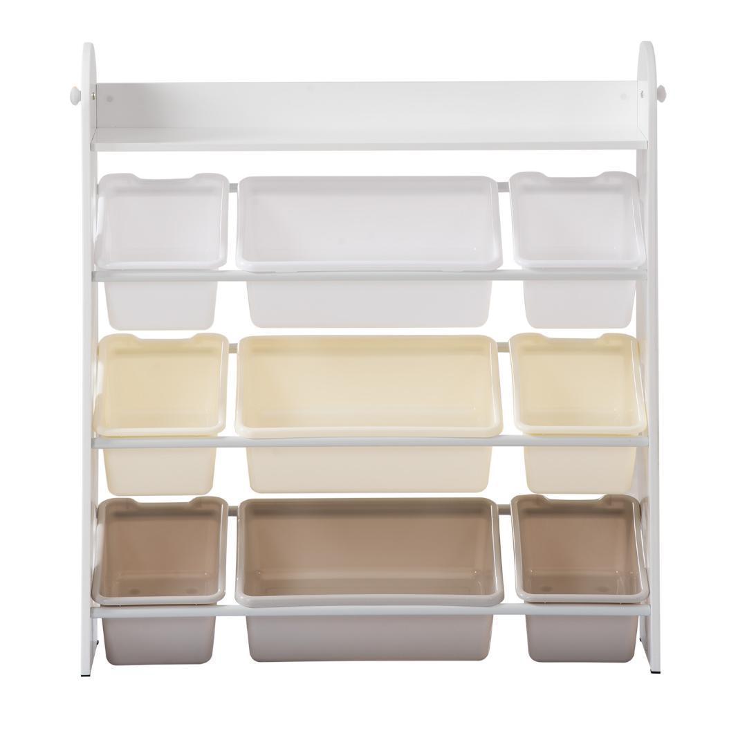 【人気商品】おもちゃ収納4段ラック 子ども用家具　MDF木製