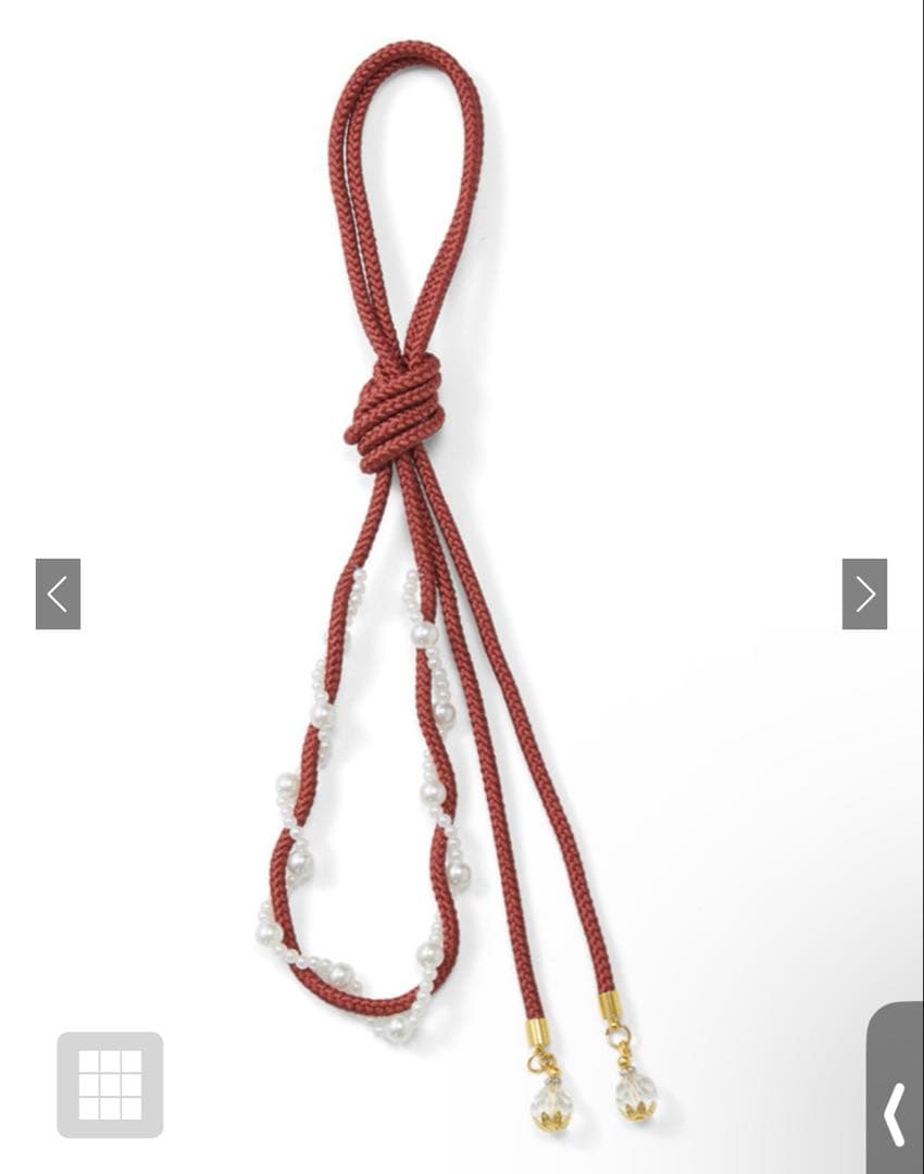 GRL ネコ浴衣セット 浴衣パール飾り帯紐 着付け小物4点セット