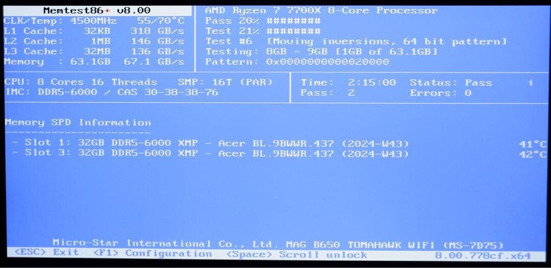 メモリー Acer Predator Pallas II DDR5 64GB 6000