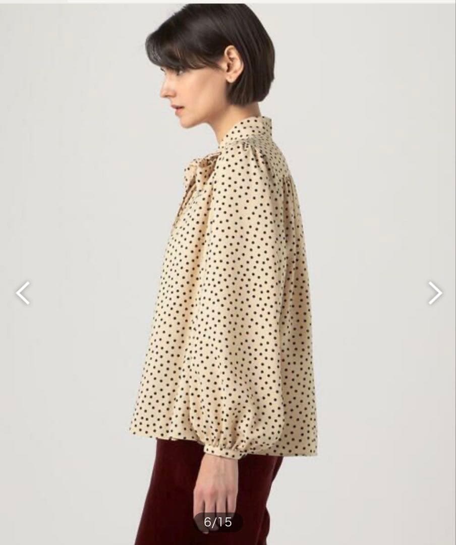 TOMORROWLAND Ballsey ドットプリント ボウタイブラウス 新品