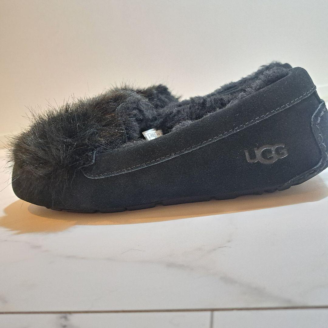UGG Ansley Puff Bow リボン モカシン 24cm ブラック
