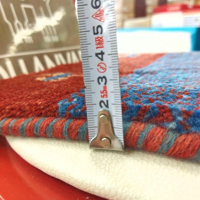 値下げ交渉ミニギャベ●33×36㎝●手織●本物●新品未使用 遊牧民が紡ぐギャッベ