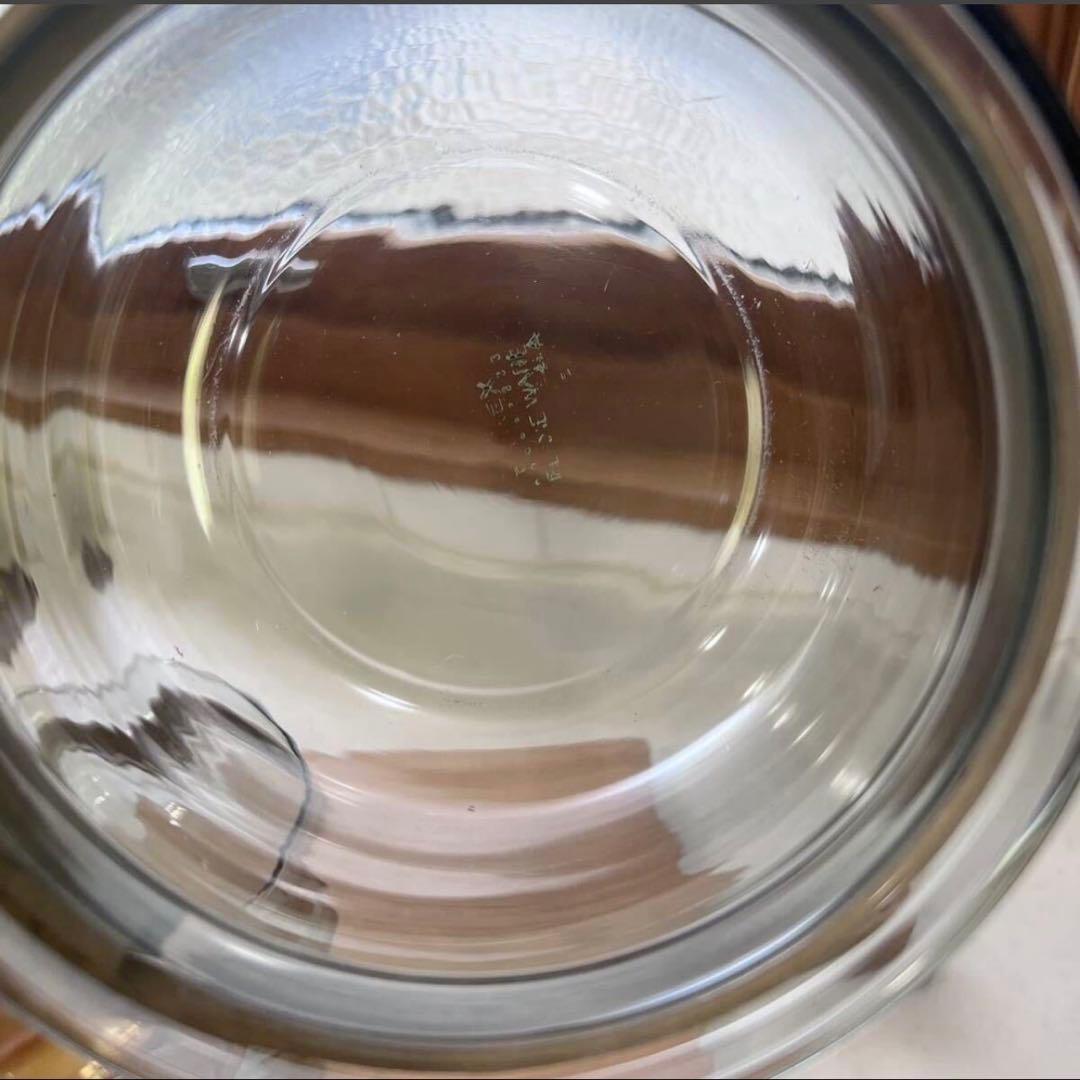 激レア　戦時中モデル old pyrex ダブルボイラー　ウッドハンドル
