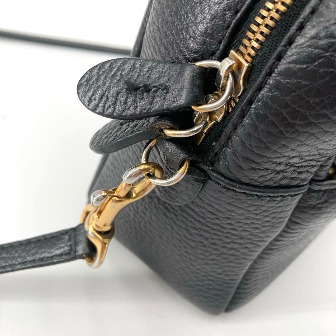 美品✨J&M DAVIDSON カメラバッグ レザー ショルダー シボ革 黒