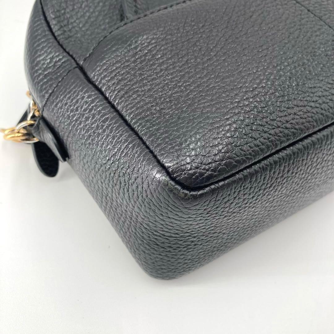 美品✨J&M DAVIDSON カメラバッグ レザー ショルダー シボ革 黒