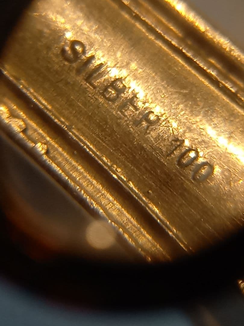 純銀スプーン ドイツ語『SILBER100』刻印 サイズ=カレースプーン大き目