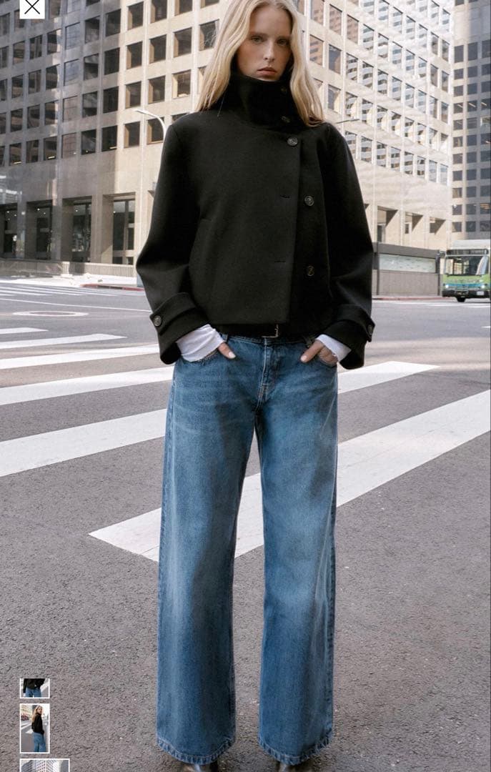 ハイネックショートコート　ZARA