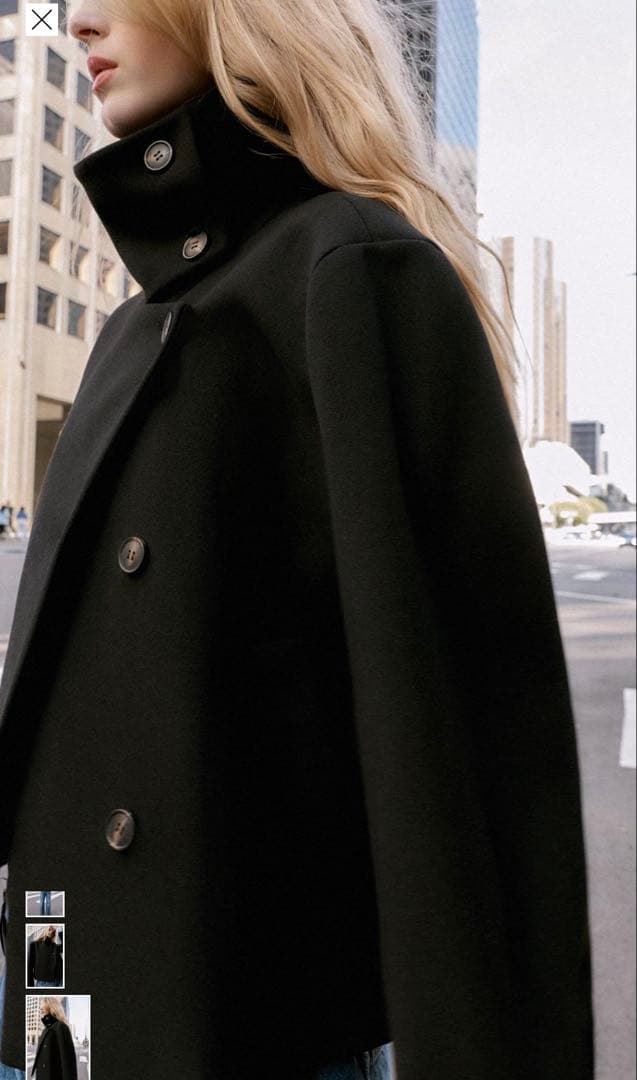 ハイネックショートコート　ZARA