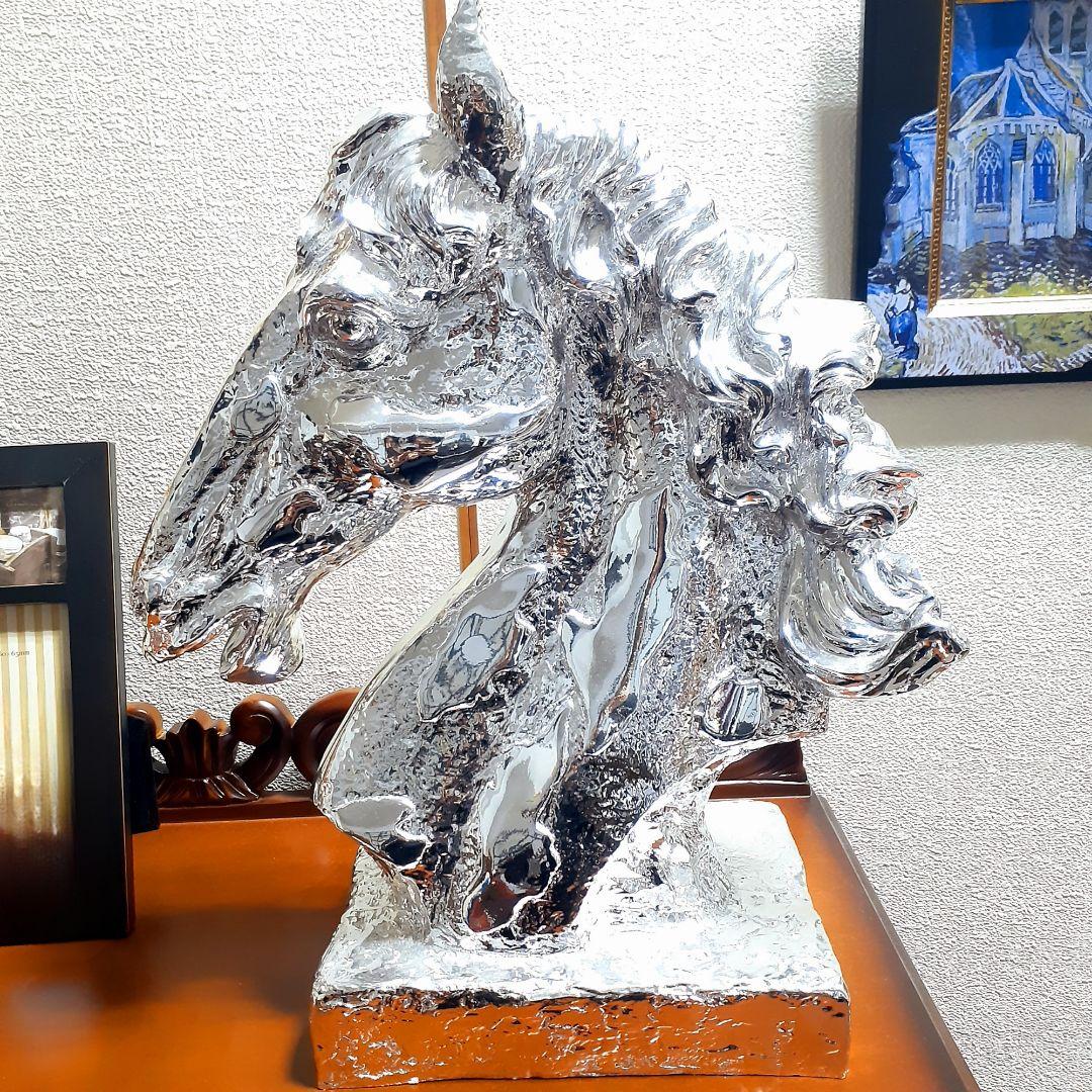 輸入雑貨　イタリアンクラッシック　『シルバーホース』　オーナメント　エレガント