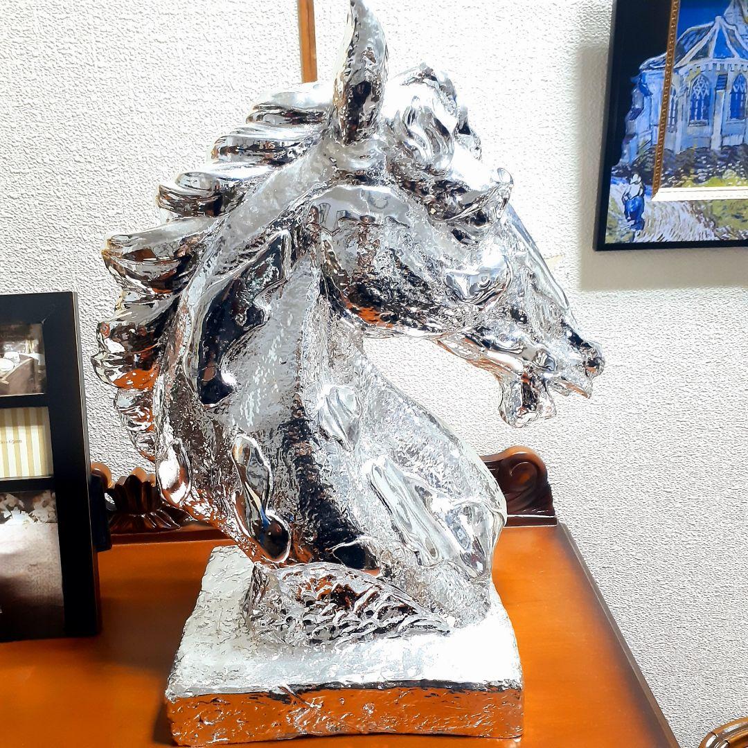 輸入雑貨　イタリアンクラッシック　『シルバーホース』　オーナメント　エレガント