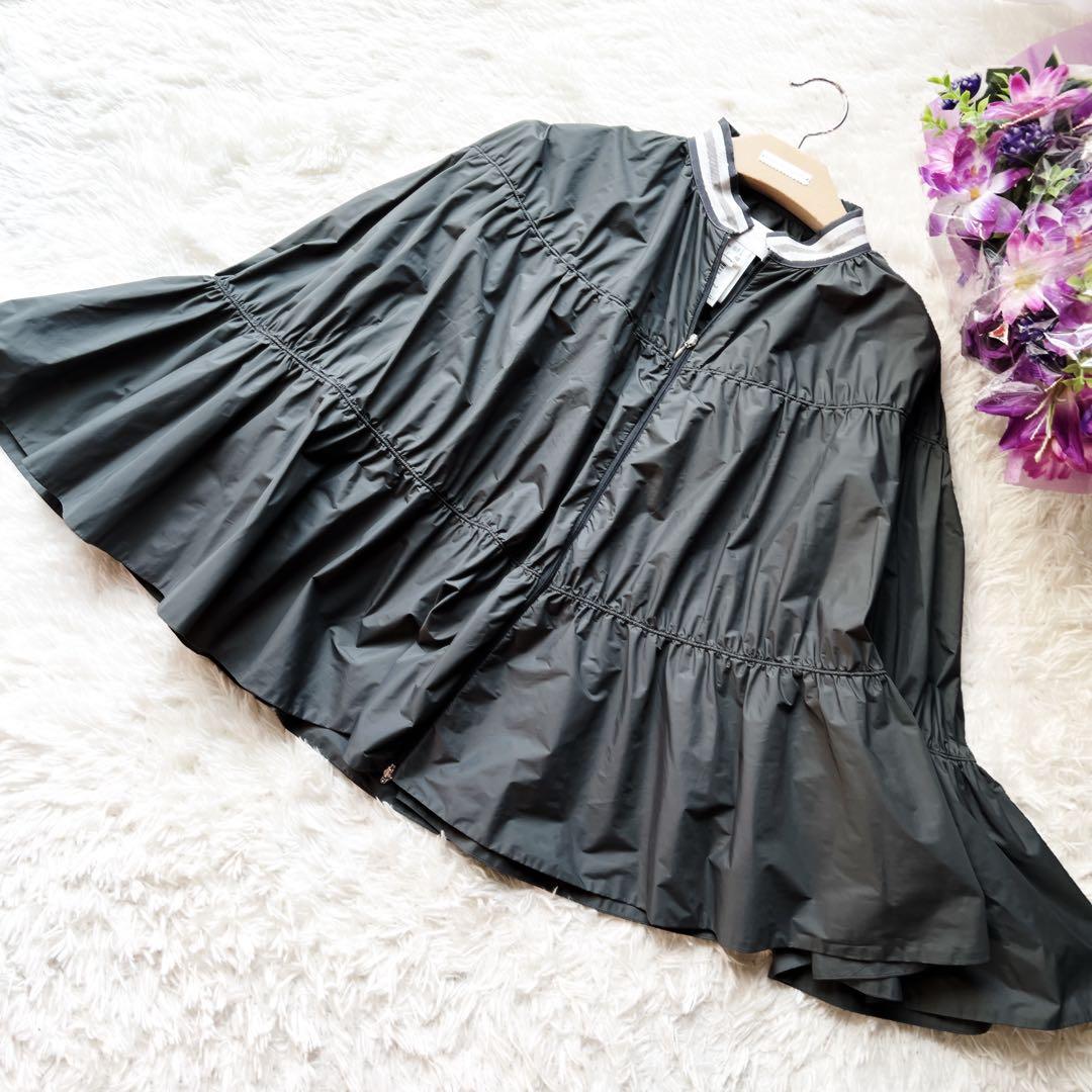 極美品　ファビアナフィリッピ ケープ　ナイロン　ポンチョ　カシュクール　フリル