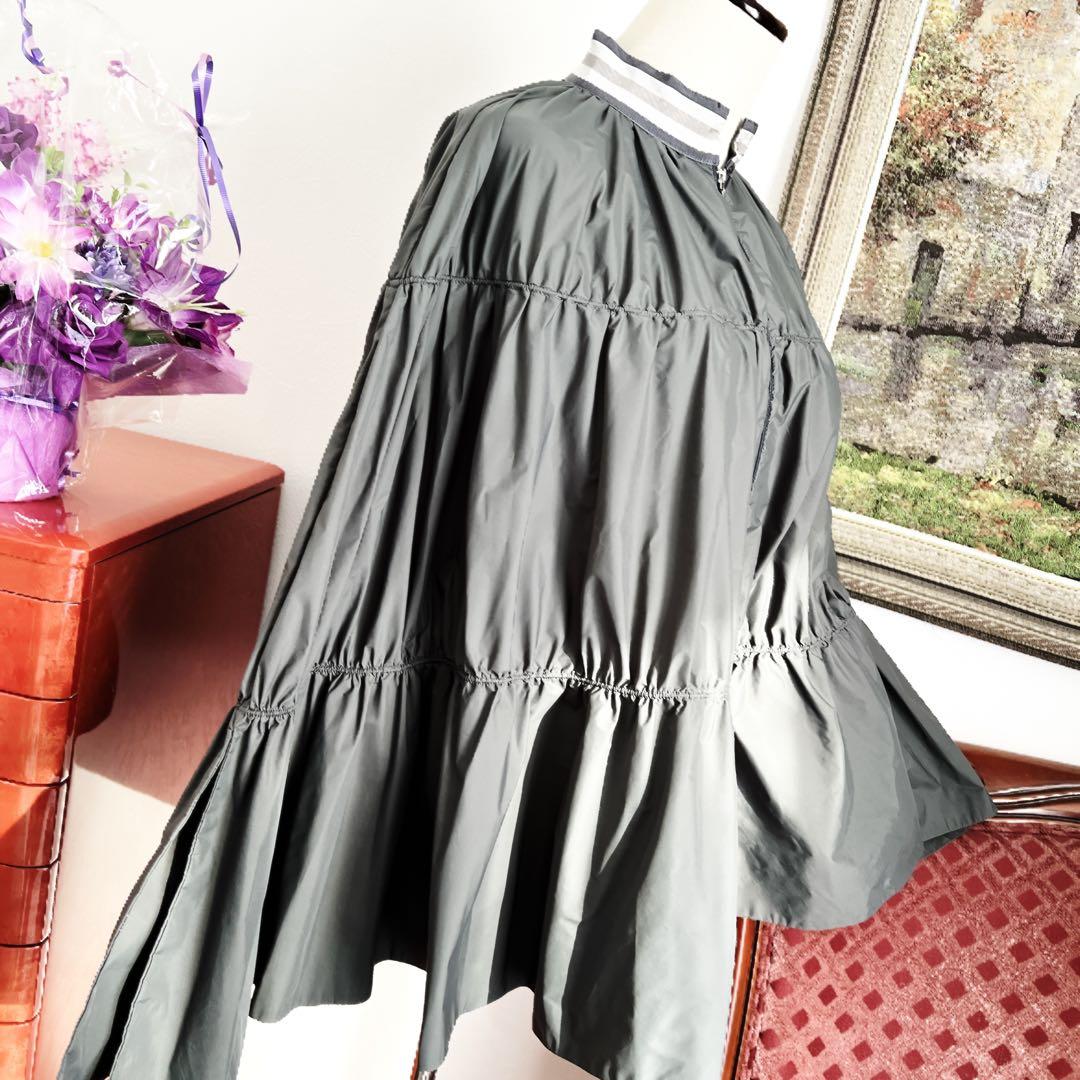 極美品　ファビアナフィリッピ ケープ　ナイロン　ポンチョ　カシュクール　フリル