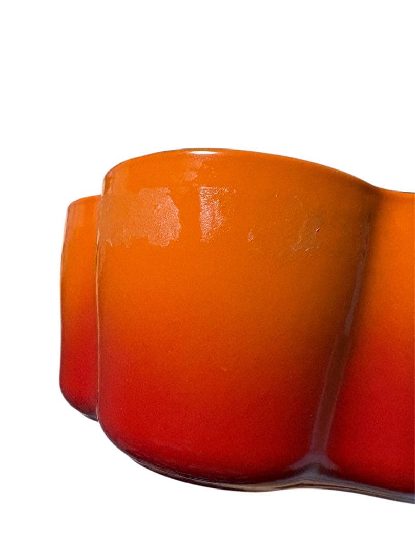 良品 Le Creuset ル・クルーゼ フラワーココット オレンジ20c