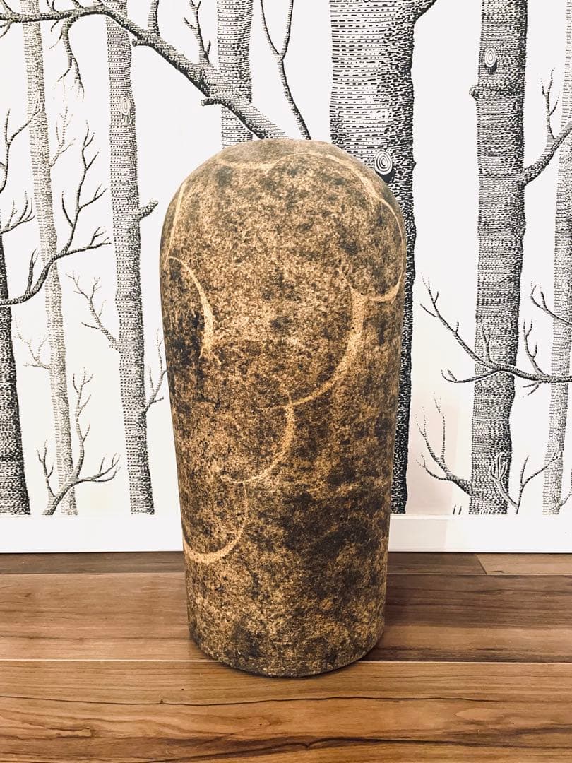 インテリア フラワーベース・花器（日本工芸会正会員 寺本 守 焼〆彩泥花器）