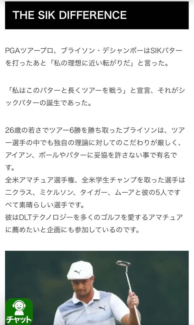 シックパター　Sik Flo DLT Made in USA デシャンボー