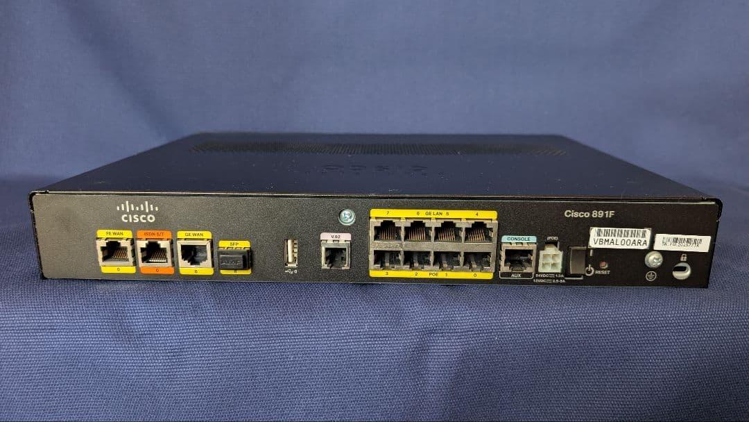【CCNA、CCNP】CISCO C891F、C2960　静音タイプ　２台セット