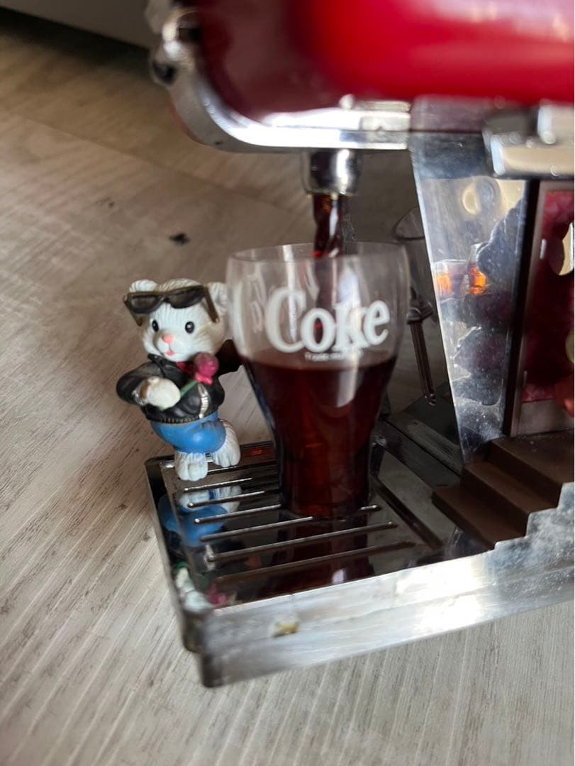 アメリカビンテージ光って動くコカコーラソーダショップミュージックボックス1991