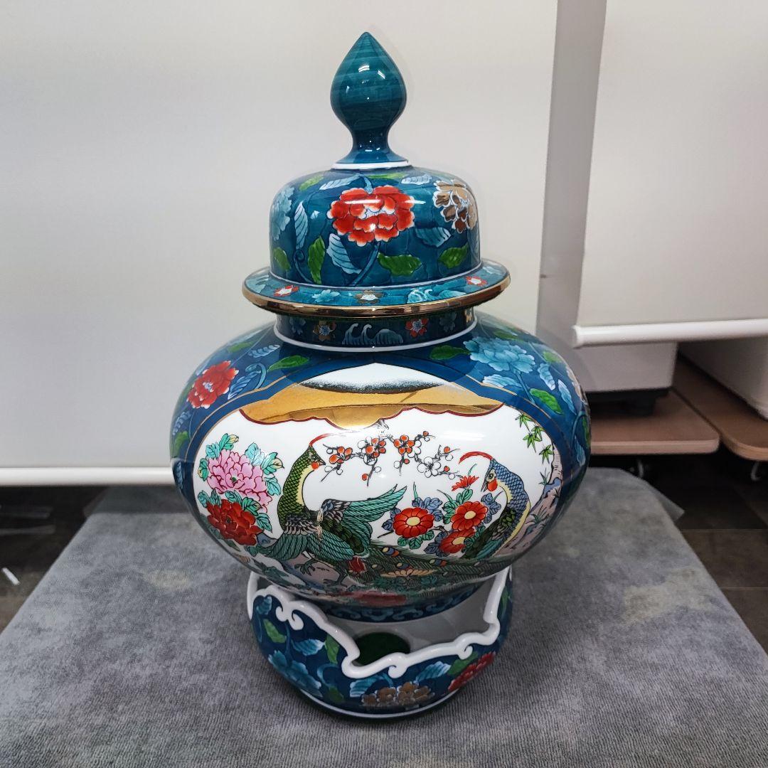 有田焼　金龍窯　博山作　壷　壺　幅奥行き約30cm　高さ約50cm