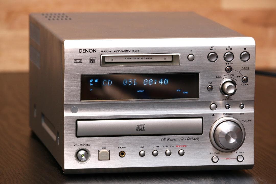 DENON　D-MS3　CD/MD/TUNER/AMP/USB　コンポ　完動品
