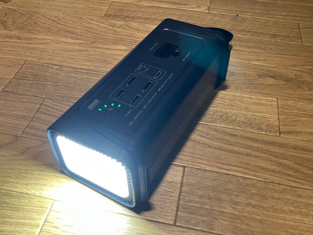 サンワダイレクト　ポータブル電源　小型　30000mAh