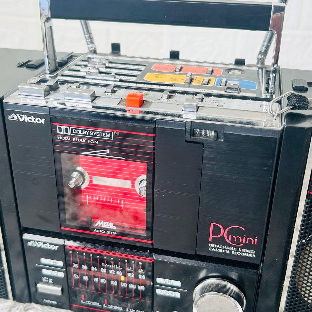 ビクター PC mini PC-R100 ラジカセ カセットデッキ ビンテージ