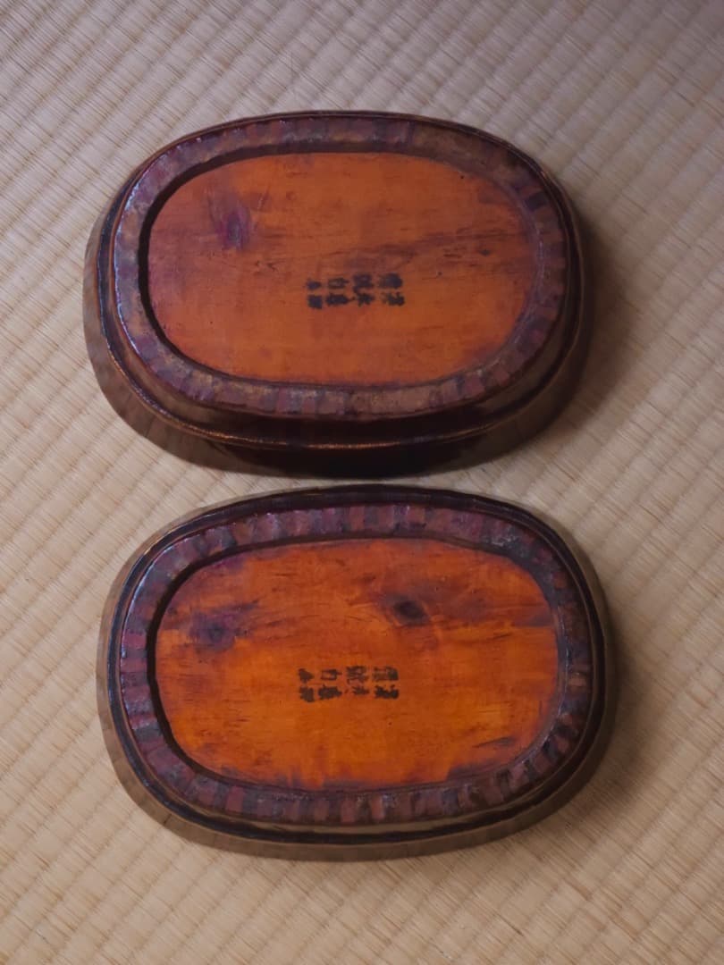 永泰祥造　唐木　寄木煙草盆　漆工芸　箱付　煙道具　茶道具Q2330