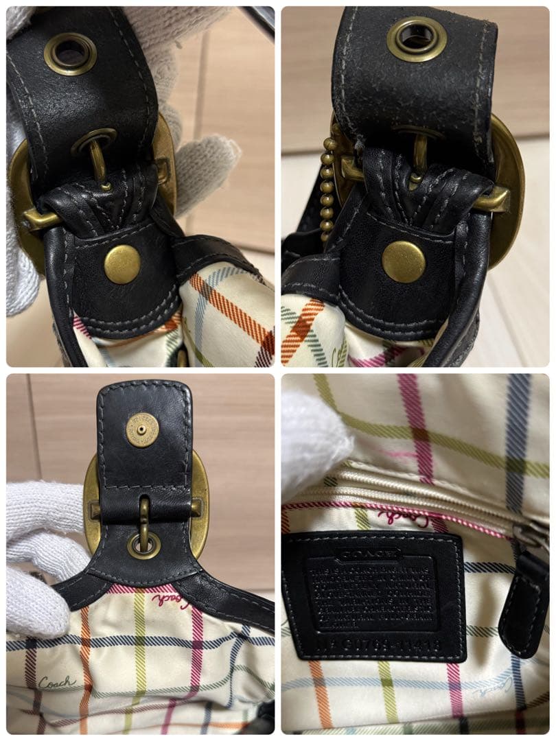 COACH オールドコーチ ショルダーバッグ ソーホー レザー ブラック Y2K