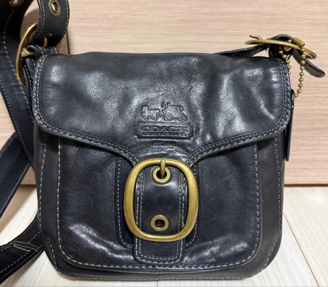 COACH オールドコーチ ショルダーバッグ ソーホー レザー ブラック Y2K