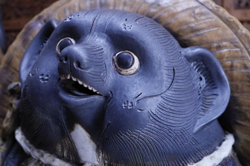 【引き取り限定】特大 古い信楽焼　狸 高さ115㎝ /骨董/古美術/美術品