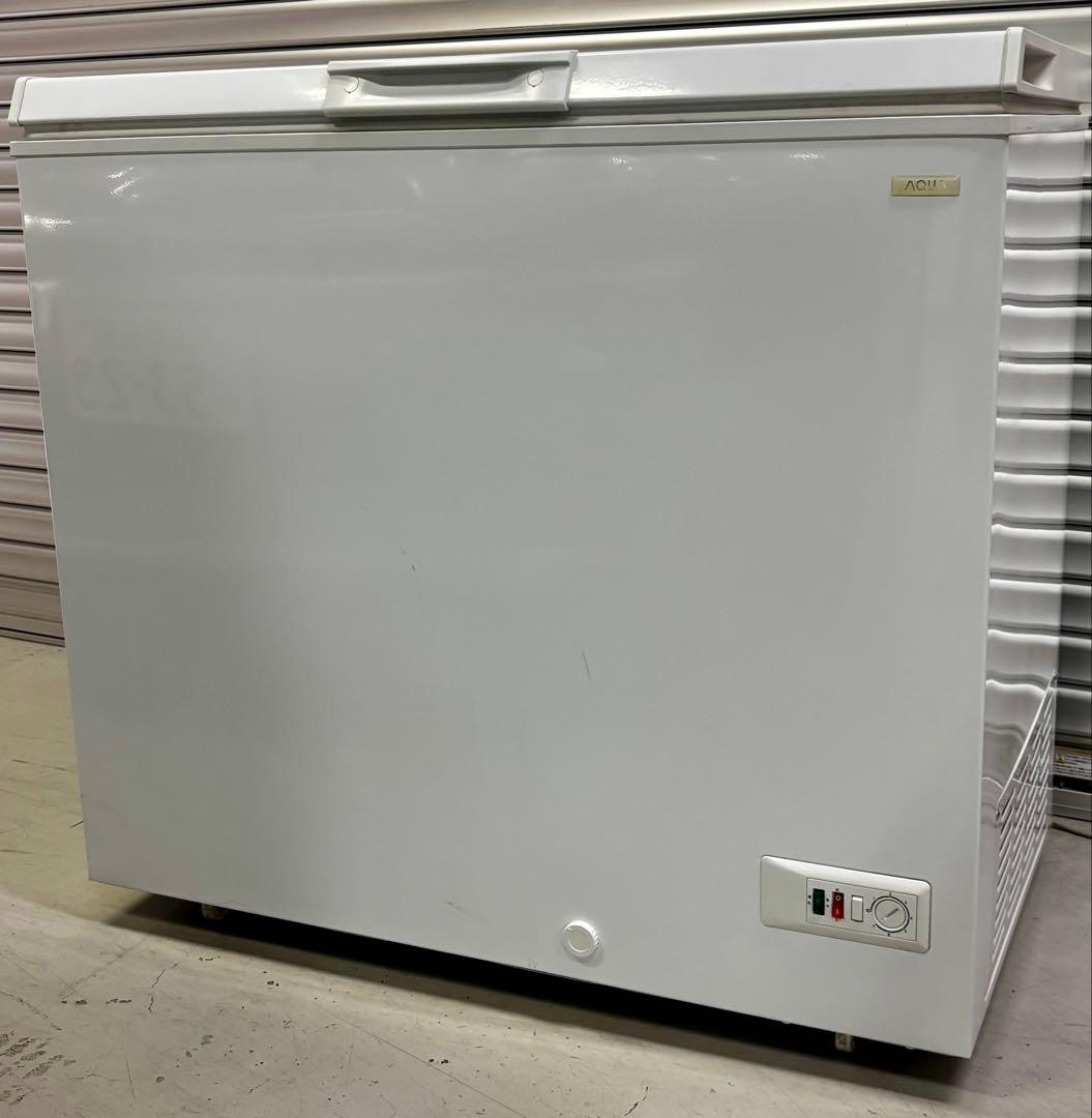 【美品】AQUA 冷凍庫 AQF-21CE(W) 205L ノンフロン 2017