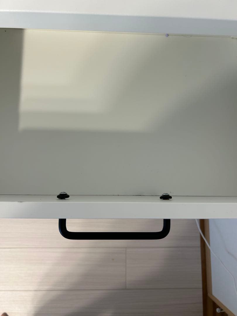 【値下げ中！】IKEA ホワイト木製チェスト 2引き出し付き