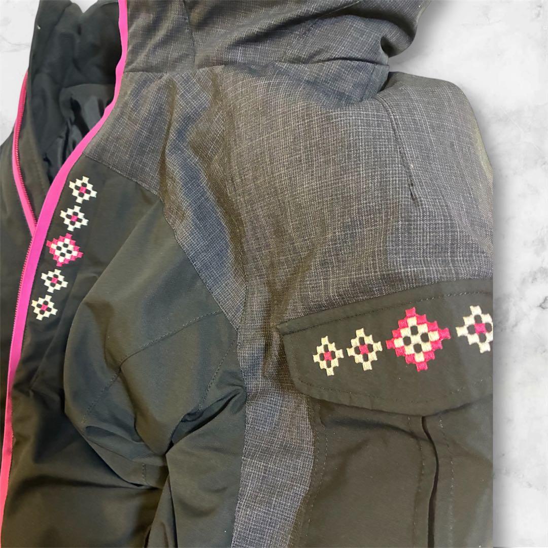 【美品】DESCENTE デサント スキーウェア 上下セット L 刺繍ロゴピンク