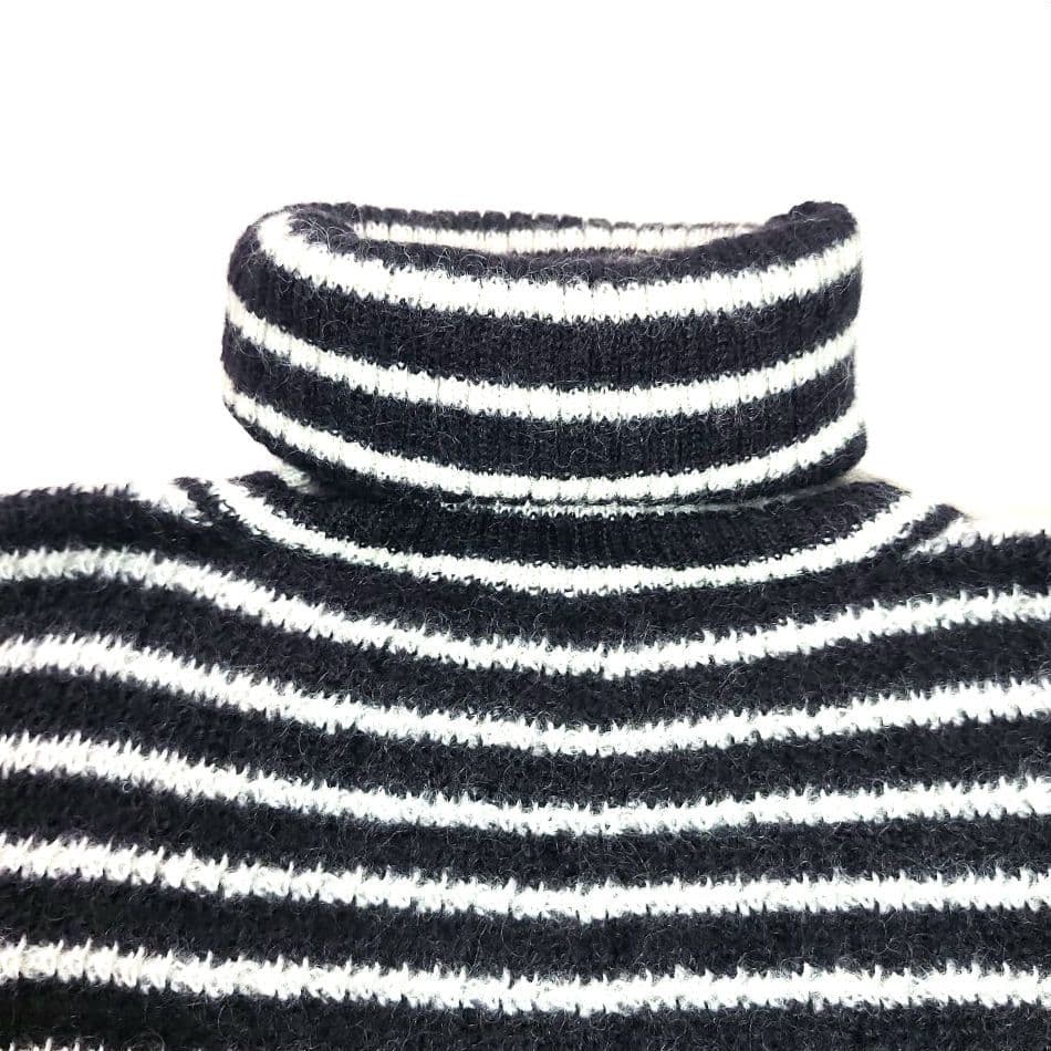 SaintLaurent サンローラン　ボーダー　メンズ　タートルネック　ニット