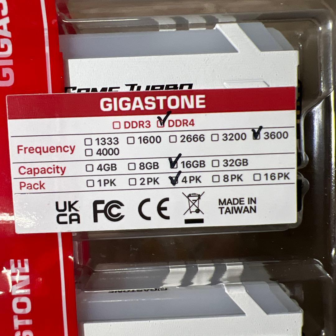 新品未開封　GIGASTONE Game TURBO 16GBx4枚