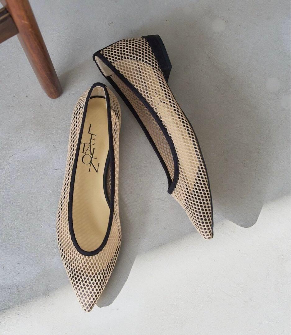 【超美品】LE TALON ポインテッドネットフラット