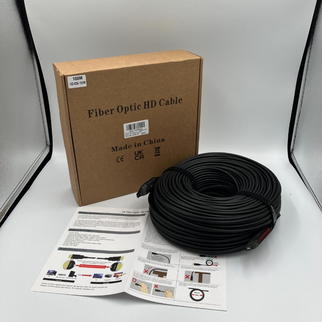 0210-03 美品 Twozoh HDMI 光ファイバーケーブル 100M