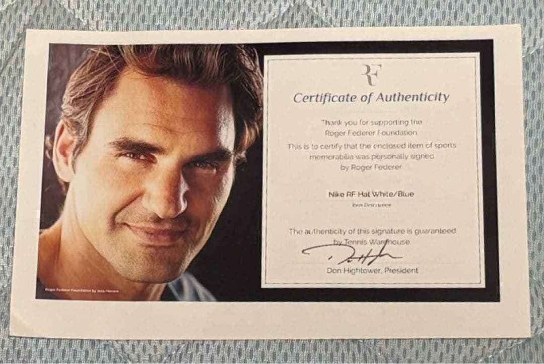 NIKE RF Autograph CAP GS18勝記念 フェデラー直筆サイン