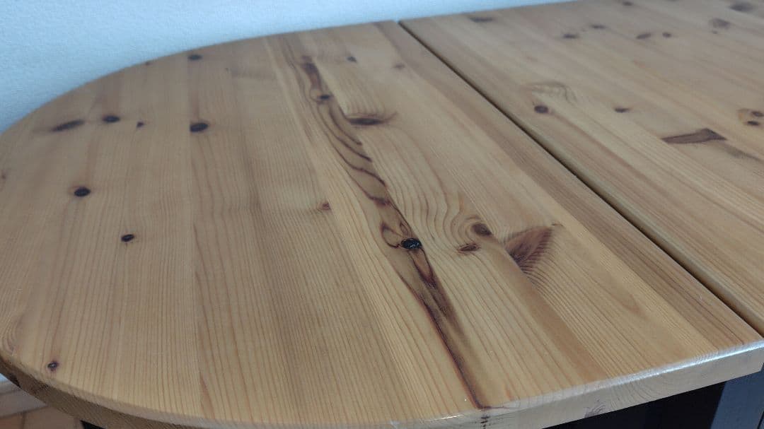 IKEA 折りたたみ式楕円形テーブル 引き出し付き(神奈川直接お渡し可)