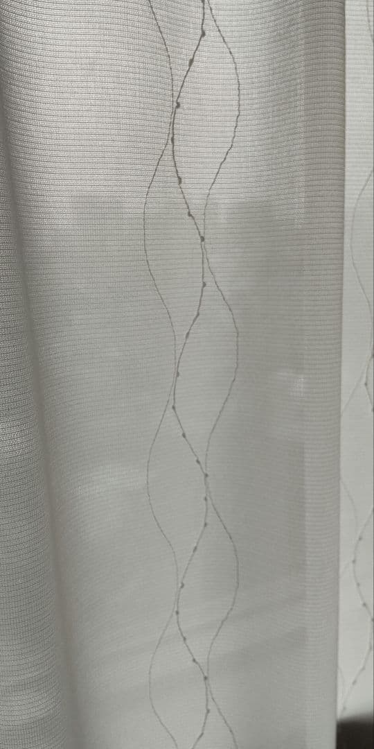 KEYUKA 波模様 ベージュ カーテン