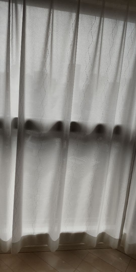 KEYUKA 波模様 ベージュ カーテン