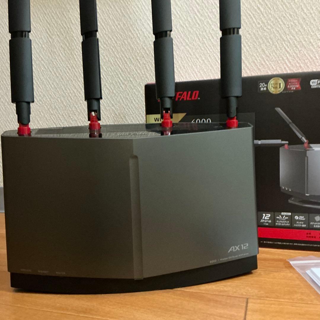 バッファローWi-Fi6無線ルーター WXR-6000AX12P 完動美品