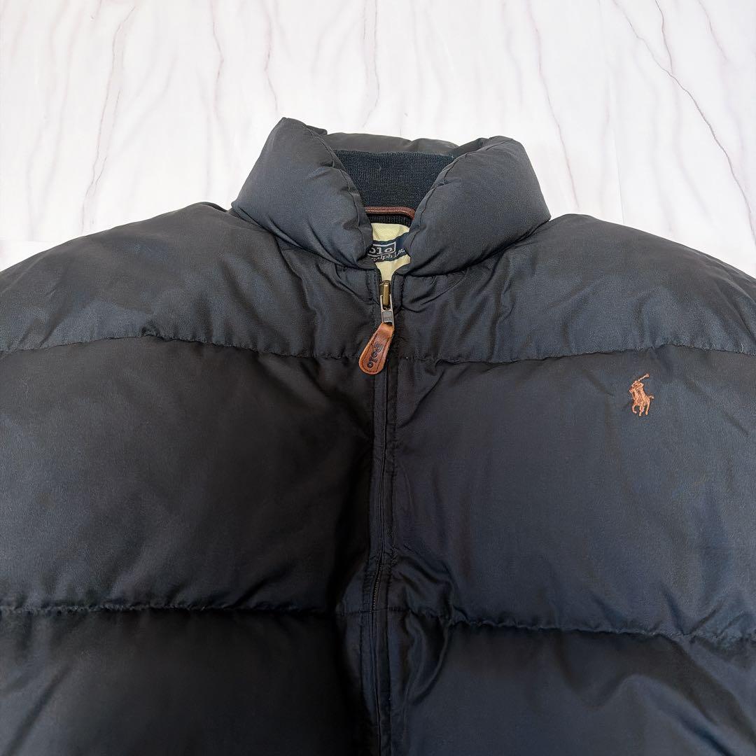 ポロバイラルフローレン ダウンジャケット ヌプシ ホースロゴ 90s 黒 M