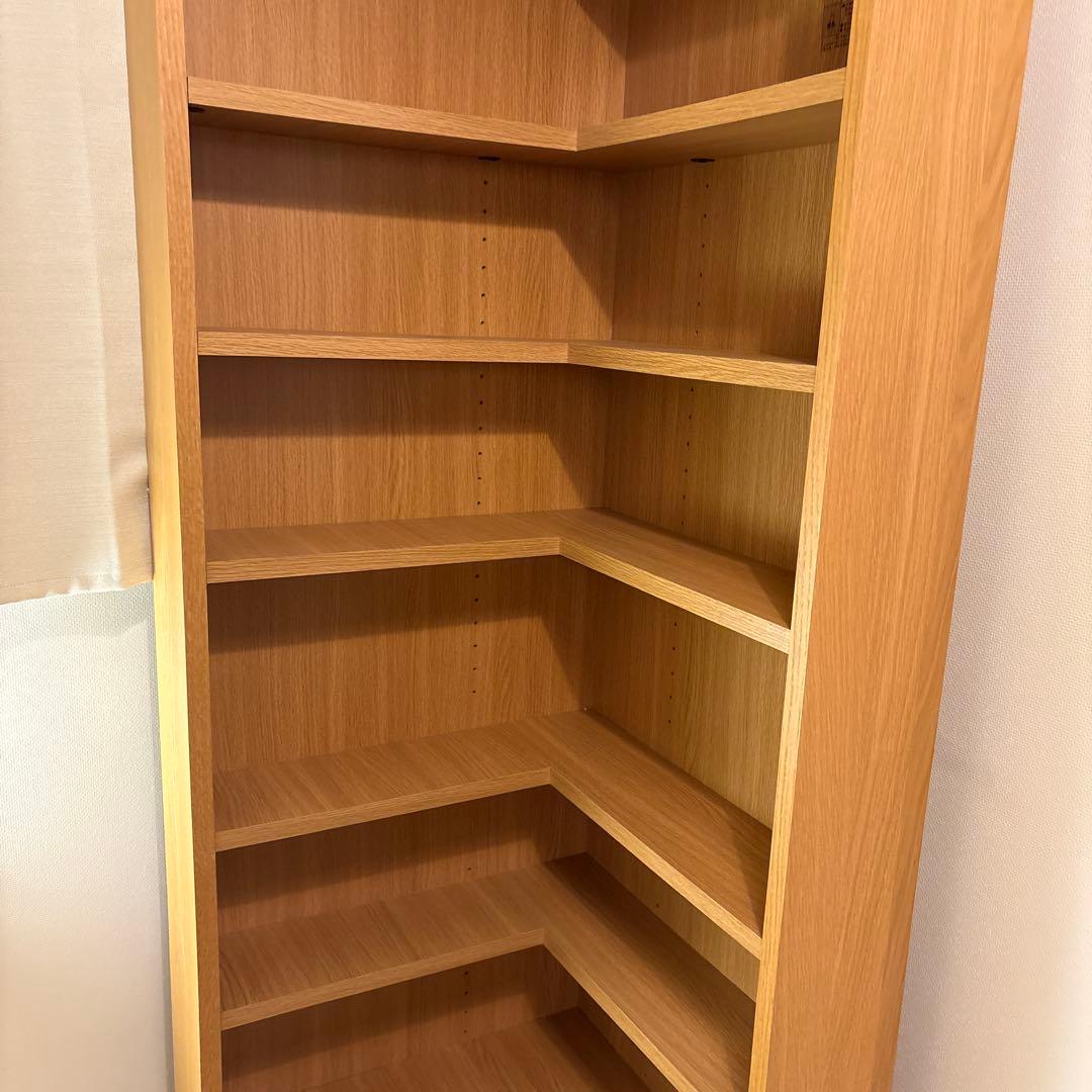 無印良品　オーク材薄型ラック・コーナー用・大・奥行１６ｃｍ