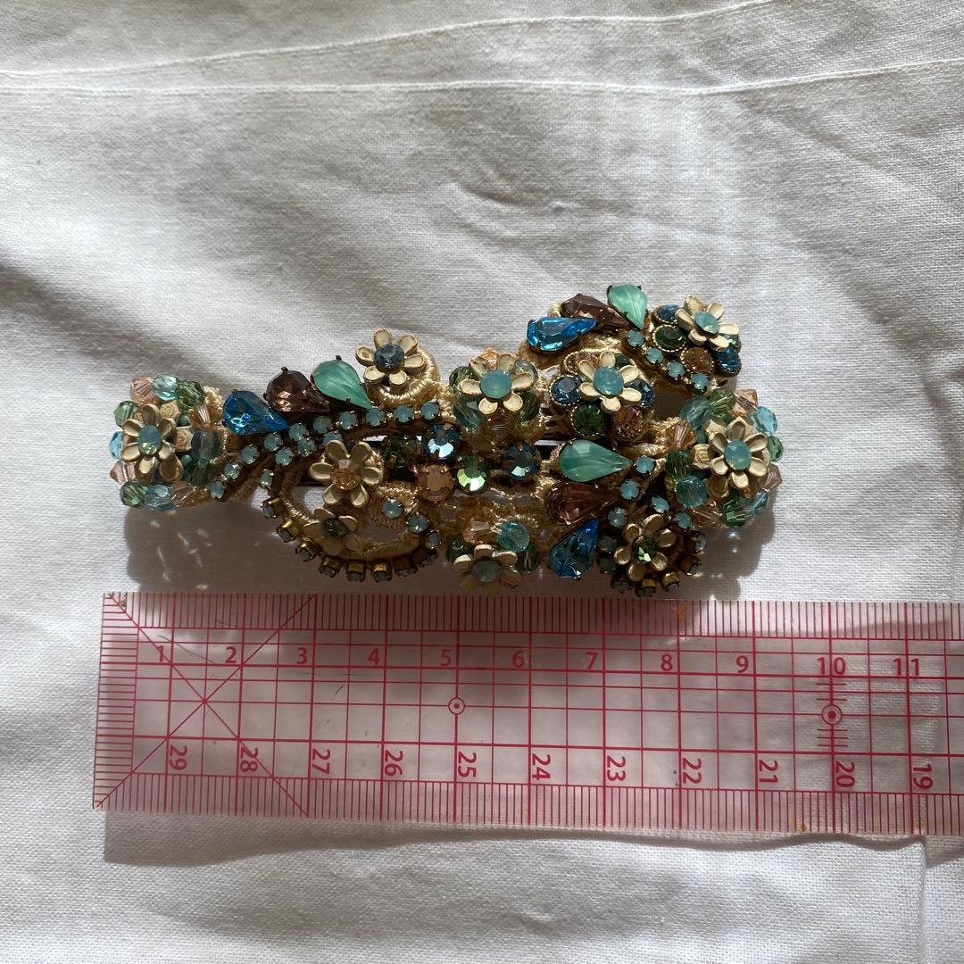 ミハエルネグリン　フラワー装飾レースヘアバレッタ