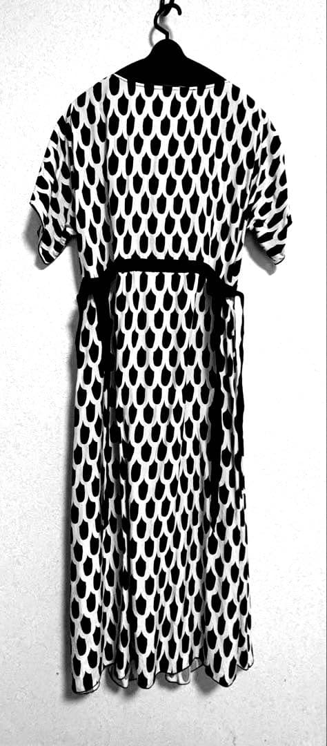 マリメッコ　再値下げ　水滴模様 半袖ロングワンピース