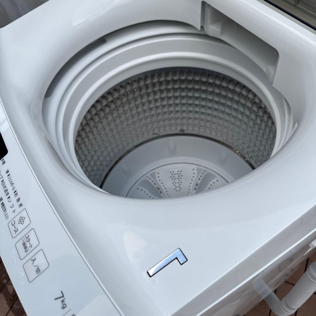 極美品 Haier 2024年製最新モデル 洗濯機 7.0kg 送風機能付