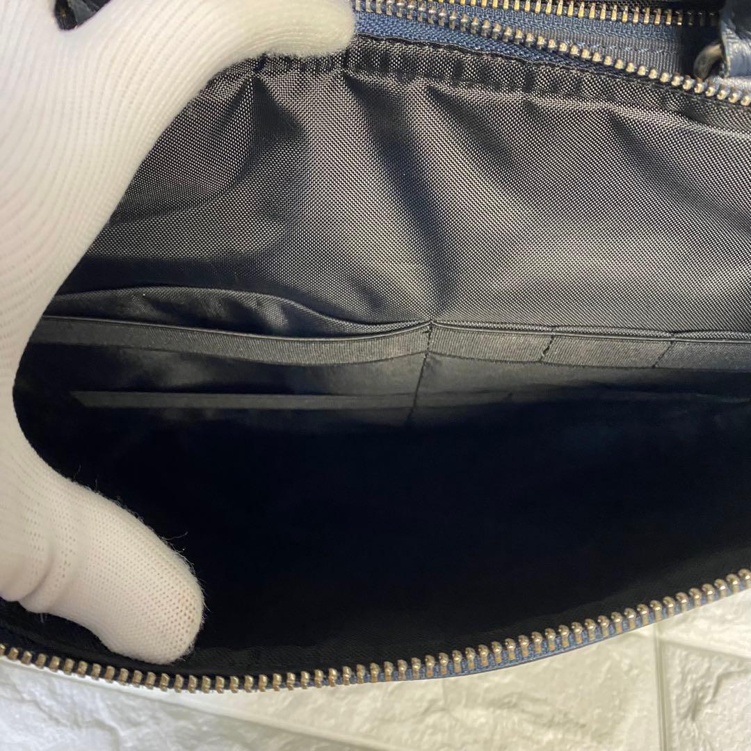 シーケーカルバンクライン　ビジネスバッグ　3WAY ネイビー　レザー　ロゴ