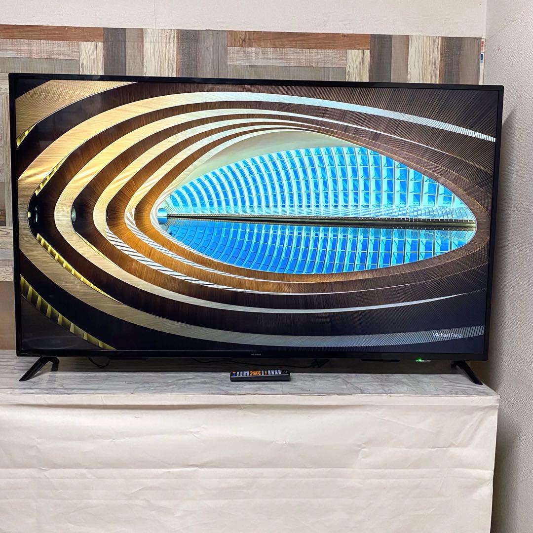 即日受渡❣️全国送料込 3年前購入アイリスオーヤマ65インチ4k液晶ディスプレイ